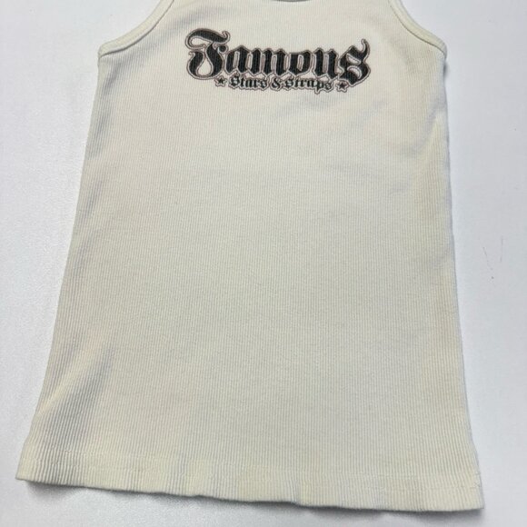Vintage Y2k Famous Stars & Straps Tank Top Womens Juniors Small 9.5x19 USA - Picture 4 of 10
